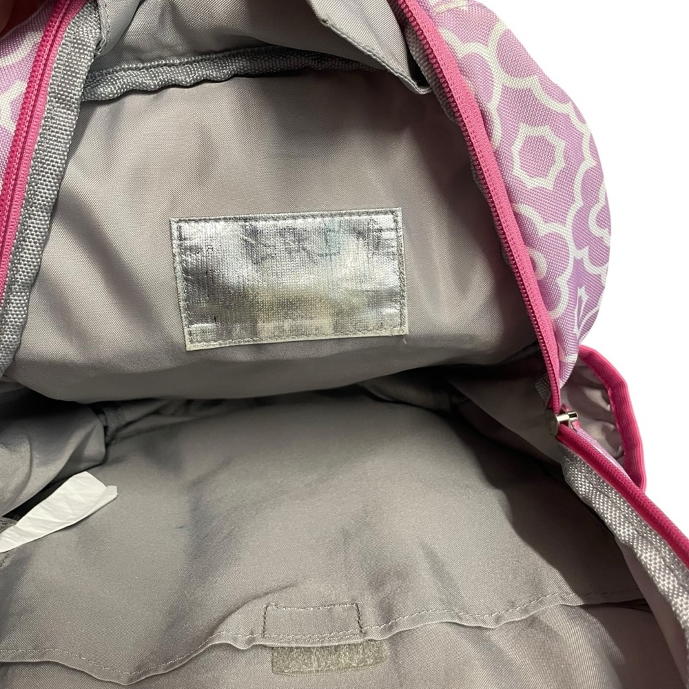 Pottery Barn Kids Purple and Pink Geometric Pattern Small Backpack - Picture 8 of 13
